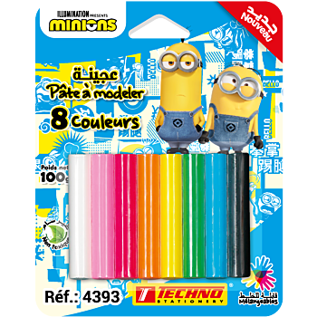 PATE A MODELER 08 COULEURS LICENCE MINIONS "TECHNO" REF: 4393