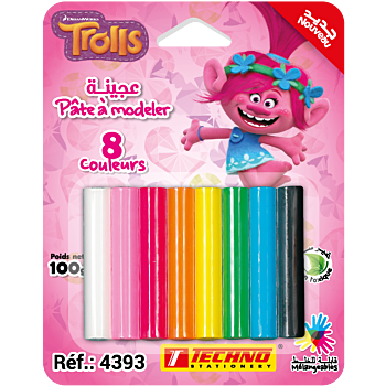 PATE A MODELER 08 COULEURS LICENCE TROLLS "TECHNO" REF: 4393