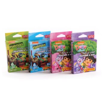 PEINTURE A EAU DE 06 COULEURS MOTIF ENFANT "TECHNO" REF: 4368