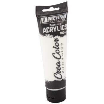 PEINTURE ACRYLIQUE 100 ML BLANC CREA COLOR "TECHNO" REF: 5660