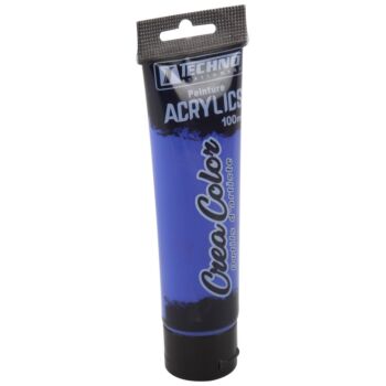 PEINTURE ACRYLIQUE 100 ML BLEU OUTRMER CREA COLOR "TECHNO" REF: 5669