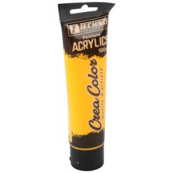 PEINTURE ACRYLIQUE 100 ML JAUNE PRIMAIRE CREA COLOR "TECHNO" REF: 5664