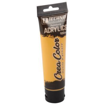 PEINTURE ACRYLIQUE 100 ML OCRE JAUNE CREA COLOR "TECHNO" REF: 5677