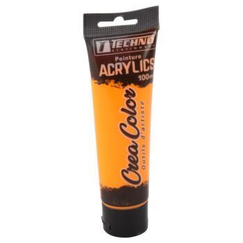 PEINTURE ACRYLIQUE 100 ML ORANGE CREA COLOR "TECHNO" REF: 5682