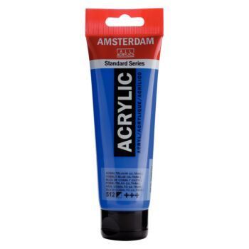 PEINTURE ACRYLIQUE 120ml BLEU COBALT OUTREMERE "AMSTERDAM" REF: 17095122