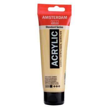 PEINTURE ACRYLIQUE 120ml JAUNE NAPLES FONCE "AMSTERDAM" REF: 17092232