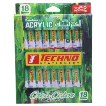 PEINTURE ACRYLIQUE 18x12 ML CREA COLOR "TECHNO" REF: 7357