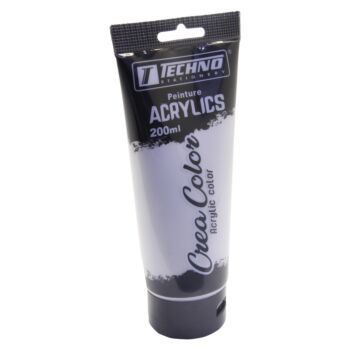 PEINTURE ACRYLIQUE 200 ML ARGENTEE CREA COLOR &quot;TECHNO&quot; REF: 7355