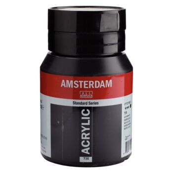PEINTURE ACRYLIQUE 500ml NOIR OXYDE "AMSTERDAM" REF: 17727352