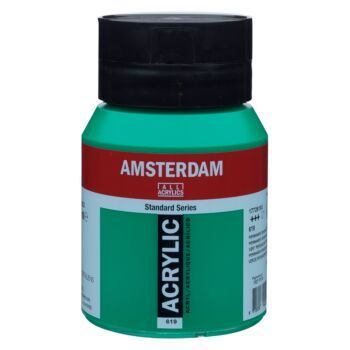 PEINTURE ACRYLIQUE 500ml VERT PERMANANT FONCE "AMSTERDAM" REF: 17726192