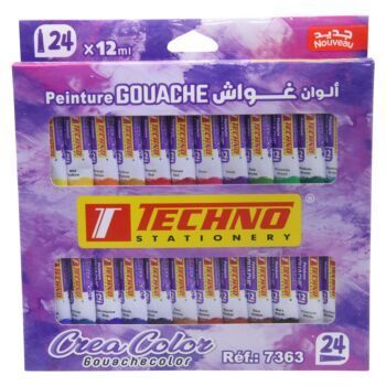 PEINTURE GOUACHE 24x12 ML CREA COLOR "TECHNO" REF: 7363