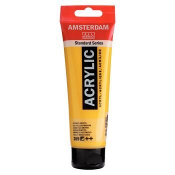 PEINTURE ACRYLIQUE 120ml JAUNE AZO MOYEN "AMSTERDAM" REF: 17092692