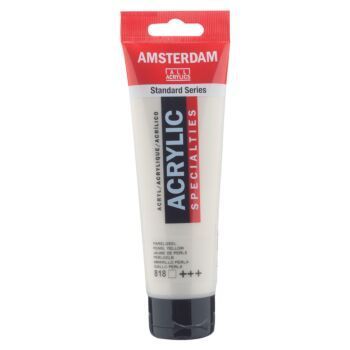 PEINTURE ACRYLIQUE 120ml JAUNE PERLE "AMSTERDAM" REF: 17098182