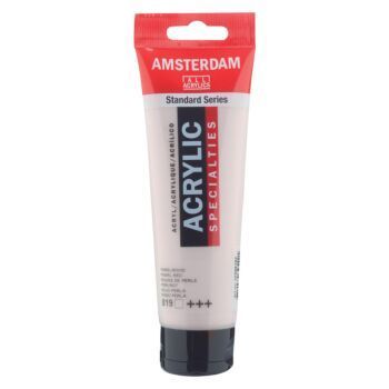 PEINTURE ACRYLIQUE 120ml ROUGE PERLE "AMSTERDAM" REF: 17098192
