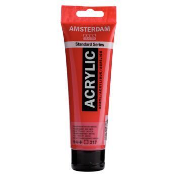 PEINTURE ACRYLIQUE 120ml ROUGE TRANSPARENT MOYEN "AMSTERDAM" REF: 17093172