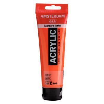 PEINTURE ACRYLIQUE 120ml VERMILLON "AMSTERDAM" REF: 17093112