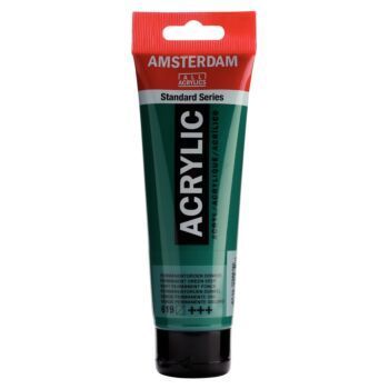 PEINTURE ACRYLIQUE 120ml VERT PERMNENT FONCE "AMSTERDAM" REF: 17096192