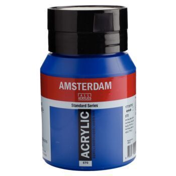 PEINTURE ACRYLIQUE 500ml BLEU PHTALO "AMSTERDAM" REF: 17725702