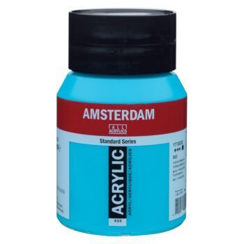 PEINTURE ACRYLIQUE 500ml BLEU TURQUOISE "AMSTERDAM" REF: 17725222