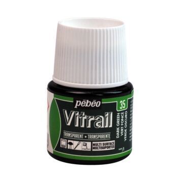 PEINTURE VITRAIL 45ml VERT FONCE "PEBEO" REF: 50035
