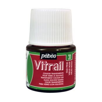 PEINTURE VITRAIL 45ml VIEUX ROSE "PEBEO" REF: 50031