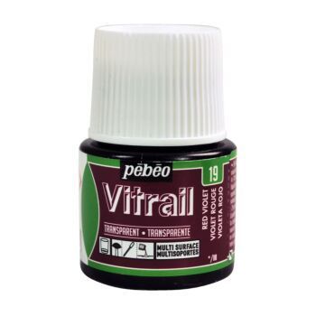 PEINTURE VITRAIL DE 45ml VIOLET ROUGE "PEBEO" REF: 50019