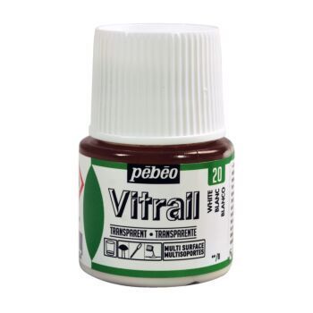 PEINTURE VITRAIL DE 45ml BLANC "PEBEO" REF: 50020