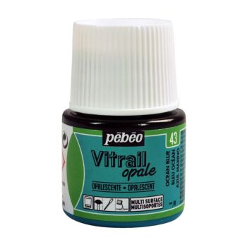 PEINTURE VITRAIL DE 45ml BLEU OCEAN "PEBEO" REF: 50043
