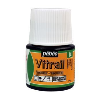 PEINTURE VITRAIL DE 45ml JAUNE "PEBEO" REF: 50014