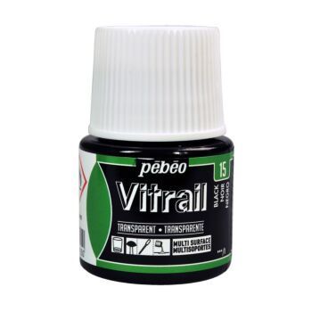 PEINTURE VITRAIL DE 45ml NOIR "PEBEO" REF: 50015