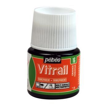 PEINTURE VITRAIL DE 45ml ORANGE "PEBEO" REF: 50016