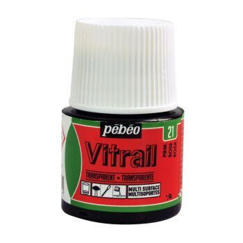 PEINTURE VITRAIL DE 45ml ROSE "PEBEO" REF: 50021