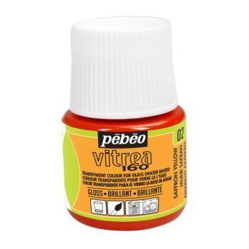 Peinture VITREA 160 BRILLANT FLACON DE 45ml JAUNE SAFRAN "PEBEO" REF: 111002