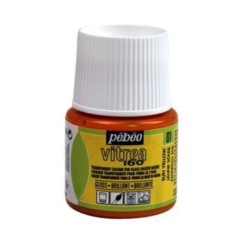 Peinture VITREA 160 BRILLANT FLACON DE 45ml JAUNE SOLEIL "PEBEO" REF: 111001