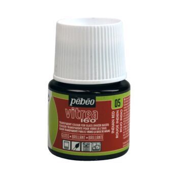 Peinture VITREA 160 BRILLANT FLACON DE 45ml ROUGE INDIEN "PEBEO" REF: 111005