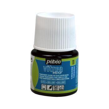 Peinture VITREA 160 BRILLANT FLACON DE 45ml TURQUOISE "PEBEO" REF: 111011
