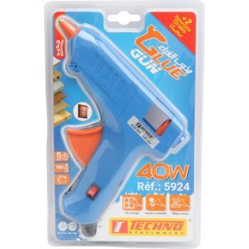 PISTOLET DE COLLE 40 W AVEC SWITCH ON/OFF "TECHNO" REF: 5924
