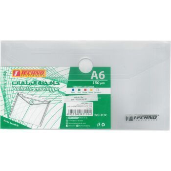 POCHETTE ENVELOPPE A6 150 MICRONE TRANSPARENTE "TECHNO" REF: 3110
