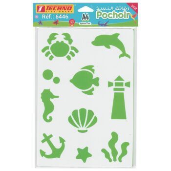 POCHOIR EN PVC A4 ANIMEAUX & INSECTS "TECHNO" REF: 6446
