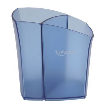 POT A CRAYONS 2 COMPARTIMENTS DE RANGEMENT BLEU "MAPED" REF: 875451