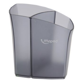 POT A CRAYONS 2 COMPARTIMENTS DE RANGEMENT GRIS "MAPED" REF: 875451