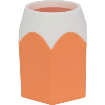 pot-a-crayons-hexagonal-saumon-techno-ref-9928