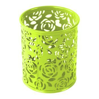 POT A CRAYONS ROND METALLIQUE VERT PISTACHE "TECHNO" REF: 5168