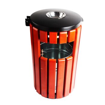 POUBELLE D'EXTERIEUR EN BOIS AVEC CENDRIER TECHNO REF: 8010