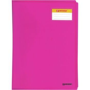 PROTEGE DOCUMENTS EN PP (100 POCHETTES-200 VUES) ROSE "TECHNO" REF: 2617