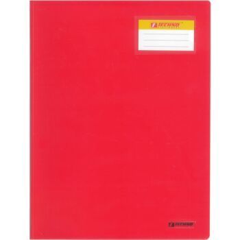PROTEGE DOCUMENTS EN PP (40 POCHETTES -80 VUES) ROUGE "TECHNO" REF: 2613