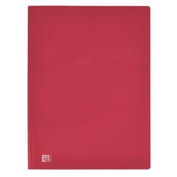 PROTEGE DOCUMENTS OSMOSE A4 DE 40 POCHETTES POLYPROPILINE OPAQUE ROUGE "OXFORD" REF: 400105182