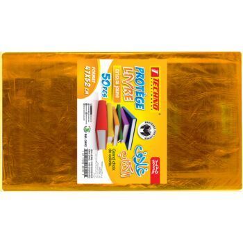 PROTEGE LIVRE 52x47cm CRISTAL JAUNE "TECHNO" REF: 2492