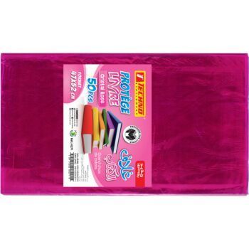PROTEGE LIVRE 52x47cm CRISTAL ROSE "TECHNO" REF: 4271