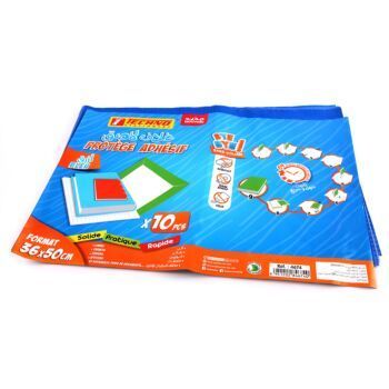 PROTEGE LIVRE ADHESIF 36X50CM BLEU PAQUET=10P "TECHNO" REF: 4674